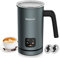BIZEWO Mousseur à lait électrique, chaud et froid, 4 en 1 automatique en acier inoxydable avec écran tactile pour café, latte, macchiato, cappuccino, chocolat chaud