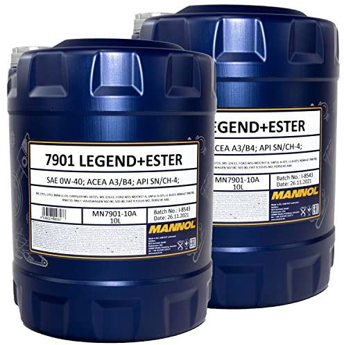 Motoröl Motor Öl vollsynthetisch MANNOL Legend+Ester 0W-40 API SN/CH-4 2 X 10 Liter