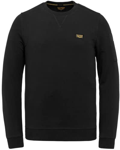 PME Legend Herren Sweatshirt AIRSTRIP - Regular Fit S-3XL Schwarz Blau Grün, Größe:XXL, Farbe:Black 999