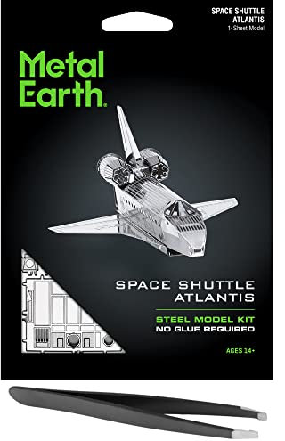 Metal Earth Space Shuttle Atlantis 3D Metall Modellbausatz Bundle mit Pinzette Faszinationen
