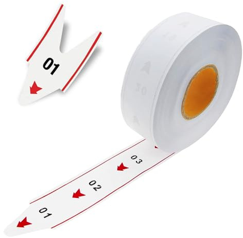 2 Chiffres Rouleau Tickets de File d'Attente (1 Rouleau, 00-99) | 2000 Tickets, 20 Groupes | Gestion File d'Attente: Distribuer Numéros | Pour Boucherie/Clinique/Salle d’Attente