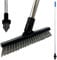Colour-Coded Grout Cleaning Brush, Angled Floor Grout Cleaner with Stiff Bristles, Swivel Head Floor Scrubbing Brush with Long Handle for tiles, Bathroom, Kitchen, & Hard-to-Reach Corners (Blue)