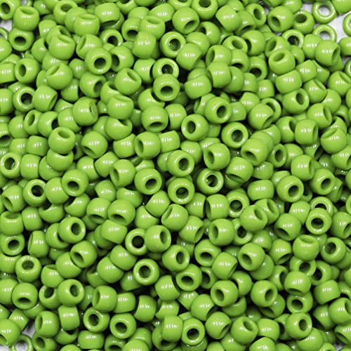 Tibaoffy Crafts Dark Green Beads 6x9mm,Pony Beads Total About 1000pcs