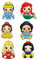 Fashion Yo 6PCS Toy Advengers Princes FRIDGE MAGNET Kids Memo Party Bag Fillers Board 3D Action Figures Gift Refrigerator sticker (PRINCESS)