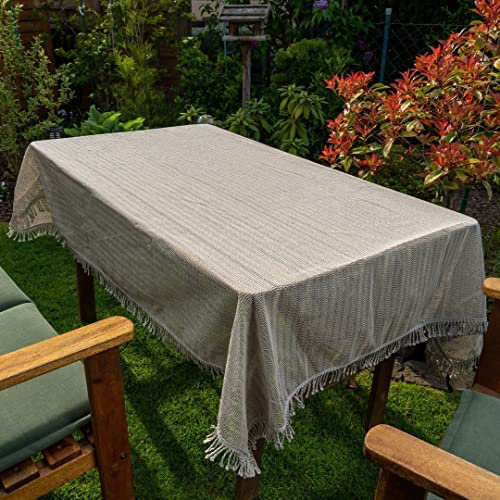 laro Gartentischdecke Wetterfest rutschfest Rund/Oval/Eckig, Muster:Beige, Größe:110x140 Classic