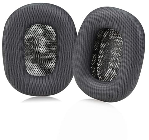SINOWO Ohrpolster für Apple AirPods Max, Ersatz-Leder-Ohrpolster, schweißfest, mit Magnet, Proteinleder und Memory-Schaum (schwarz)