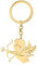DALANE Valentine Geschenke Edelstahl Niedlich Amor Schlüsselanhänger Mode Schmuck für Frauen Mädchen Charms Brieftasche Schlüsselring (18K Vergoldet)