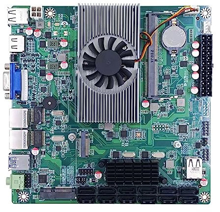 Knadgbft Placa base industrial N5095 NAS Server Motherboard 12X7Pin SATA Soporta DDR4 16G 2933MHZ SODIMM