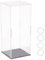 FINGERINSPIRE 11x11x25.5 cm Transparente Acryl Vitrine Selbstmontierbare Rechteckige Acryl Boxen Für Die Präsentation Staubdichter Schutz Vitrine Mit Schwarzem Boden Vitrine Für Actionfiguren