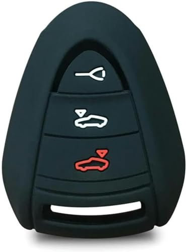 PTATT Étui de Protection en Silicone pour clé télécommande de Voiture, étui Fob pour P-ORSCHE Boxster 911 996 997 Carrera Cayman 987 Cayenne, Porte-clés