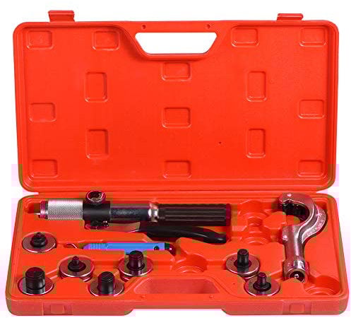 CT-300A Hydraulisches Rohraufweitungsset mit 7 Aufweitköpfen für Weiche Sanitär-, Heizungs-, Gas-, Kühl- und Klimaanlagen