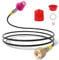 EFUTURETIME Co2 Sodasteam Quick Connect Hochdruckschlauch 1.5m Adapter für W21.8-14 CO2 Gasflaschen, Kompatibel mit Wassersprudler Duo, Crystal 3.0, Gaia, Art, Terra
