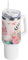 Vaso aislado con bonito diseño de acuarela con unicornio mágico, botella de agua de acero inoxidable al vacío con popote para té helado o café