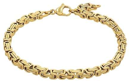 Amor Armband Edelstahl Unisex Damen Herren Armschmuck, 19+2 cm, Gold, Kommt in Schmuck Geschenk Box, 2037334