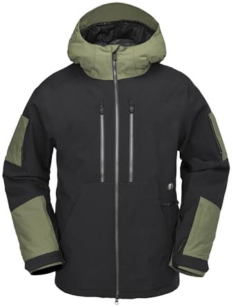 Volcom Herren Insulated Winter Jacket WFO Isolierte Snowboard Ski Baggy Fit Winterjacke, Schwarz S5, S