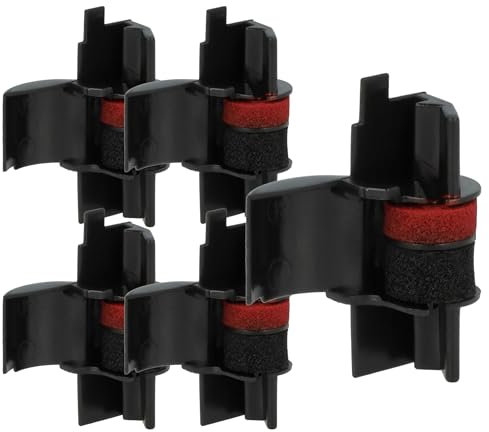 vhbw 5X Farbrolle, Farbwalze Schwarz kompatibel mit Canon MP 12D, 121 LTS/MG, 120 MG-ES II Taschenrechner, Registrierkasse