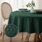 Softalker Tischdecke rund 160 cm Weihnachten Grün abwaschbare Tischdecken aus 210 GSM Leinenoptik Tischtuch Wasserabweisende Silvester Gartentischdecke Tablecloth für Outdoor Herbst,Einschulung,Party