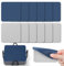 Myir JUN Dessous de Verre Set de 12 Dessous de Verre Originaux 10cm sous Verre en Cuir Double Face Dessous de Verre Lmperméables Antidérapants à l'épreuve du feu (Bleu Gris)