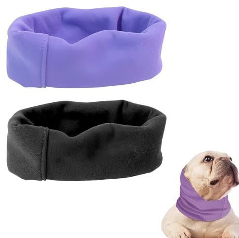 2 pièces Cache Cou Chien, Cache Oreilles pour Animaux de Compagnie pour la Protection Contre Le Bruit Cache-Oreilles pour Chien de Compagnie,soulagement de l'anxiété et Calme à Un Endroit Bruyant
