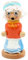 Dekohelden24 Holz Räuchermann, Räucherfigur, Rauchfigur, Räuchermännchen als Märchenfigur Großmutter mit weißer Haube und Rock, L/B/H 8 x 8 x 13 cm.