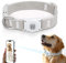Furrigo Airtag Hundehalsband, IP68 wasserdicht, integrierte Airtag-Halterung, QR-Code, strapazierfähiger Baumwollhanf, Grau, S-XL, für kleine bis große Hunde