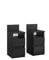 Vicco Nachttisch Monty, Nachtkommode, Schwarz, 25 x 59.1 cm 2er Set