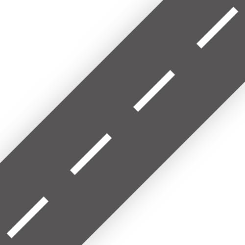 SuperDuperDecor - Straight Road - Bedroom Wall Border - Eco Friendly 1.3m Self Adhesive Strips