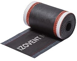 4ROOF IZOVENT M Firstensband 230mm x 5m – Schwarz, Wetterbeständig, Dauerhafte Abdichtung