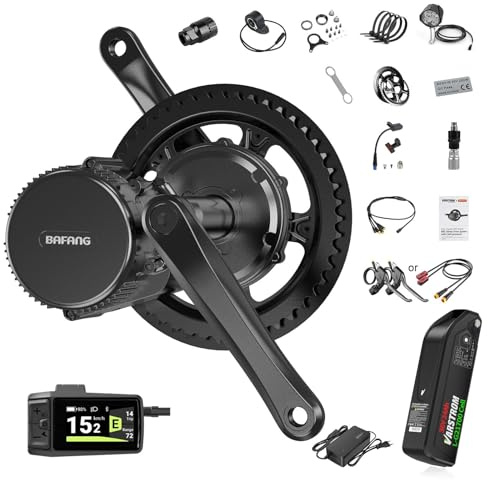 BAFANG BBS01B 250W Motore Centrale (CAN) Kit Bici Elettrica con Batteria | con Batteria 36V 24Ah e Display DPC080 per MTB/Città BB68-73mm