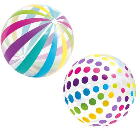 MOERAE Wasserball 2er Pack - Robuster Spielspaß fur Kinder, Outdoor Poolspielzeug mit Aufblasbarer Strandball (Klein & Sicher) fur Schwimmbad & Strand