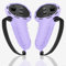 Springwillfly Quest3S - 2 fundas de silicona suave para mando, protectores de silicona para Meta para Quest 3 y Quest 3S (morado)