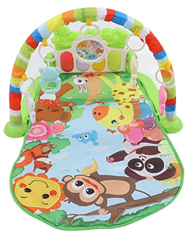 Baby Kicking & Play Piano Fitnessmatte - Soft Interaktive Aktivitätsmatte mit Abnehmbarem Musikklavier und Spielzeug - Bildungskriechspiel für Säuglingsentwicklung