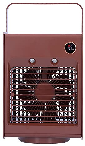 Ghzste Ventilateur de climatisation portable rechargeable par USB Mini refroidisseur personnel 2 en 1 Ventilateur d'humidification par pulvérisation avec ventilateur léger pour la maison (couleur café