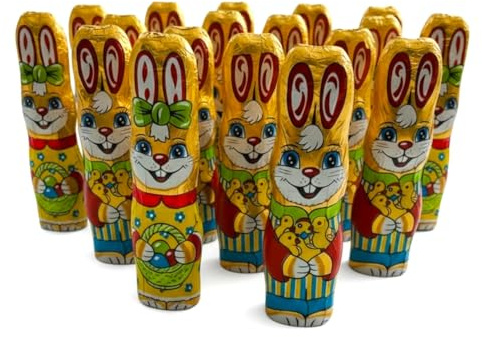 OYOY | 30x Osterhasen Schokolade je 60g | Klassische Schokoladenhasen aus Vollmilchschokolade 1800g | Perfekt für Ostern Geschenke Kinder & Veranstaltungen