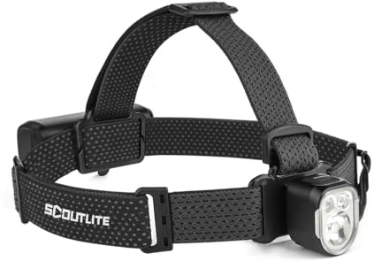 MagicShine Scoutlite Trigo Stirnlicht 1000 Lumen, Akku 21700 4000 mAh inklusive, Aluminiumkörper mit Wärmeableitung, USB-C-Aufladung, Stirnband enthalten