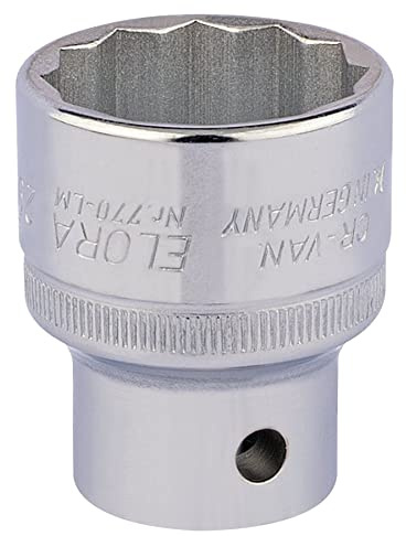 Draper 24749 Elora Bi-Hexagon Socket, 1/2 Square Drive, 29mm, Blue