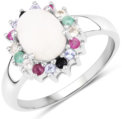 Ring Multicolor-Opal,Smaragd,Rubin,Saphir,Tansanit 2,35 Karat