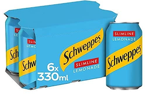 SCHWEPPES DIET Nation's Favourite Lemonade 6 x 330 ml – Carbonated Soft Drink with Lemon Flavour and Sweeteners