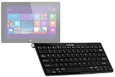 Navitech Black Wireless Windows 8 Bluetooth Keyboard Compatible With The Linx 10.1 Inch Tablet