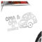 Autoaufkleber - Oma und Opa im Einsatz Kinder Boy Girl Aufkleber für Auto, Laptop, Fahrrad, LKW, Motorrad mehrfarbig JDM Decal Racing