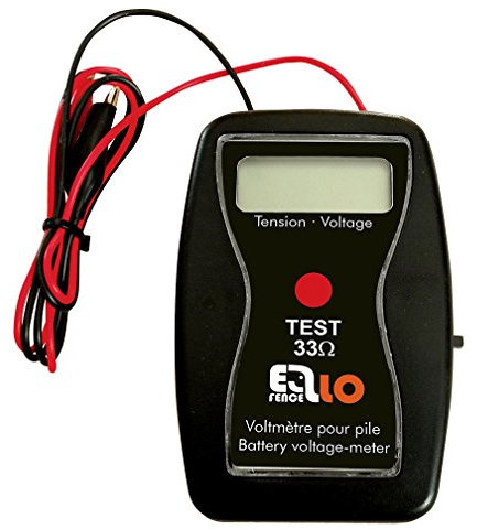 Ellofence Batterieprüfgerät - Präziser Weidezaunprüfer für 9V & 12V - Premium Weidezaun Prüfgerät - Stromtester für Elektrozaun - Hochwertiges Stromzaun Zubehör