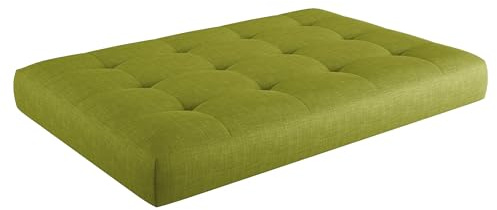 sunnypillow Palettenkissen für Gartenmöbel - Sitzkissen 120x80x15 cm - Palettenauflage für Palettensofa - Palettenpolster, Sitzpolster für Palettenmöbel - Gesteppte Kissen mit Knöpfen - Grün
