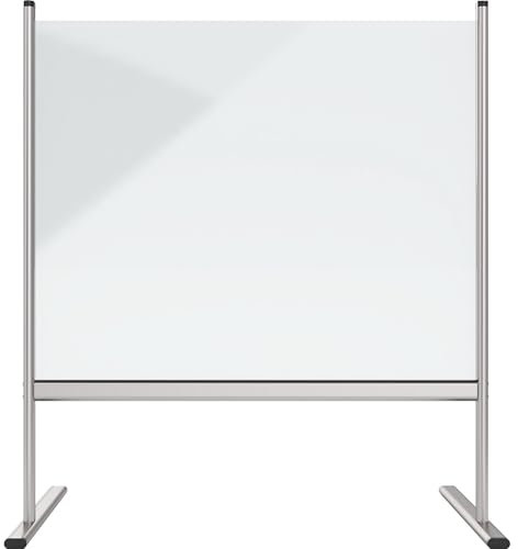 magnetoplan Hygienewand | BxHxT 1015x925x620mm | Trennwand Acrylglas mit Durchreiche | Spuckschutz Plexiglas für Theke | Plexiglas Schutzwand für Kassenbereiche | Für Virenschutz und Spritzschutz