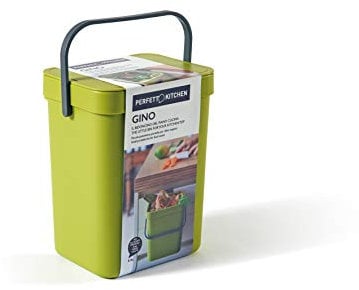 Perfetto Gino Cubo de Basura húmedo para Colgar, Color Musgo, Plástico, Verde