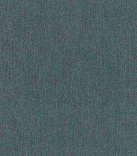 Vliestapete Poetry 2 meliert Uni petrol rot 545401