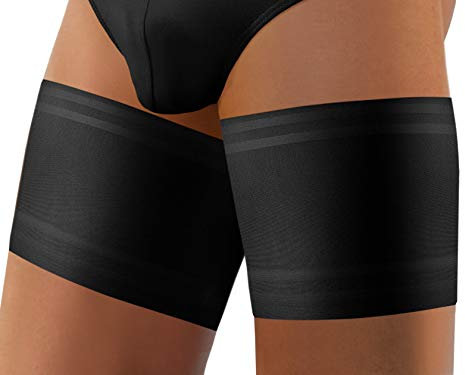 sesto senso Homme Bandes de Cuisse Anti-frottement Elastique 4 Bandes Silicone Bandeaux Black L 65-70