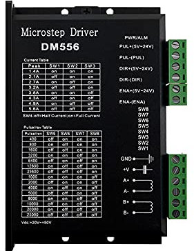 Twotrees DM556 5.6A 2-phasiger Schrittmotortreiber Rauscharm 8 Stufen einstellbar 42/57 Schrittmotortreiber (DM556)