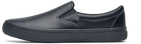 Shoes for Crews Unisex Slip-Resistant Work Sneakers – Comfortable, Lightweight, Water-Resistant & Non-Slip Work Shoes – Ideal for Men & Women in Catering, Restaurant, Kitchen – Merlin Black