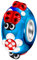 Andante-Stones 925 Sterling Silber Murano Glas Bead TIERWELT Charm Marienkäfer Blau Element Kugel für European Beads + Organzasäckchen