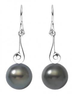 Tahiti-Perlen-Ohrringe – Silber – Timi – 8 – 9 mm